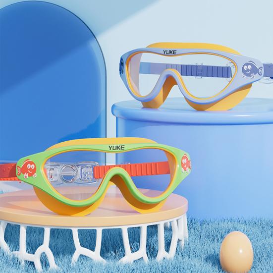 Children Swimming Goggles Anti-Fog Swim Goggles Clear Vision Lenses Swimming Glasses Underwater Eyewear for Pool Beach Diving