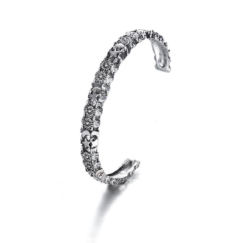 Jewelry, Bohemian Style, Simple Fashion, Retro Open Tibetan Silver Bracelet