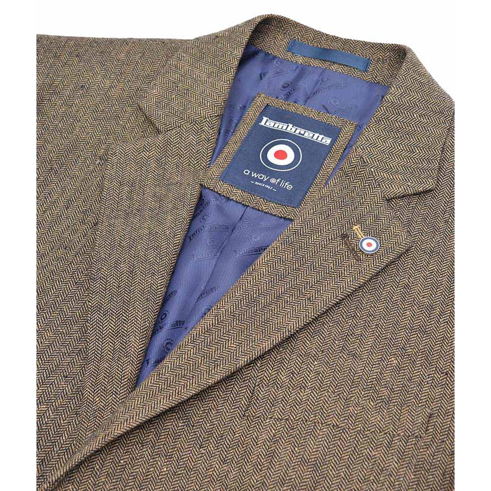 Lambretta Mens Morgan Herringbone Blazer
