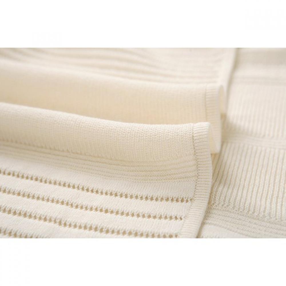 FURINA Ice Cotton Stripe Knit Vest Italian