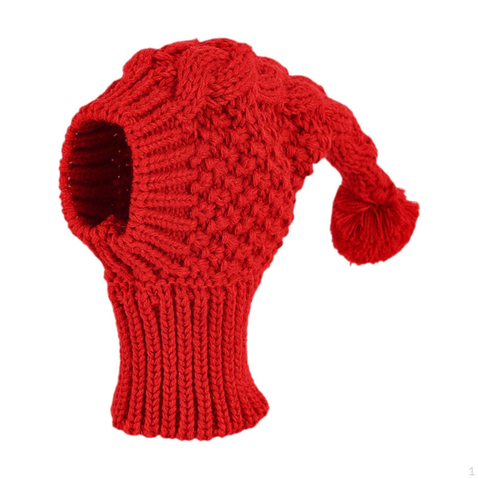 

Рождественская шапка для собак, вязаная крючком, снуд, забавная шапка, теплая вязаная шапка, головной убор M