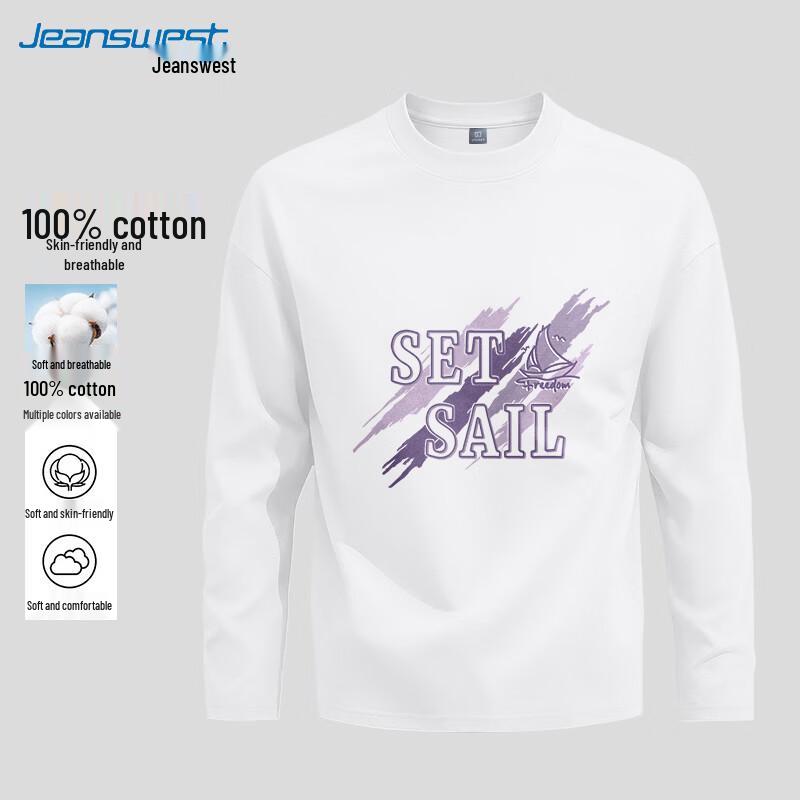 Jeanswest Men's Cotton Long-Sleeve T-Shirt