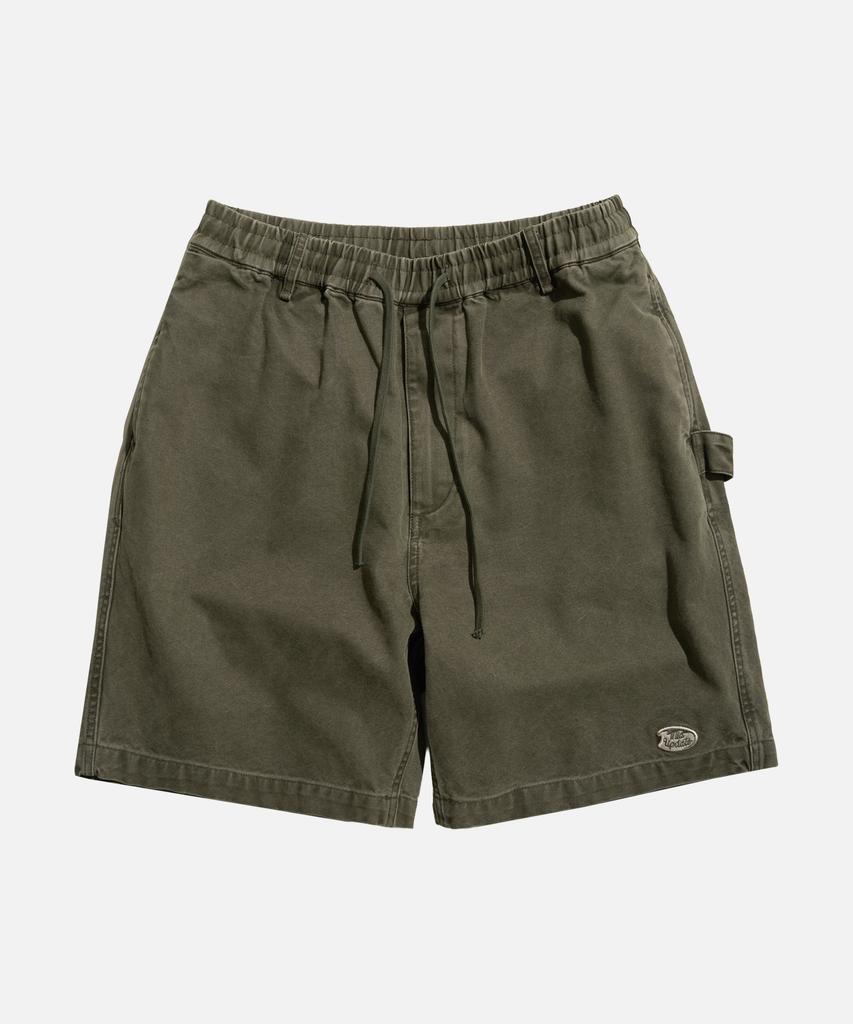 Mideueobdeiteu Relaxed Canvas Banding Shorts Pants Green