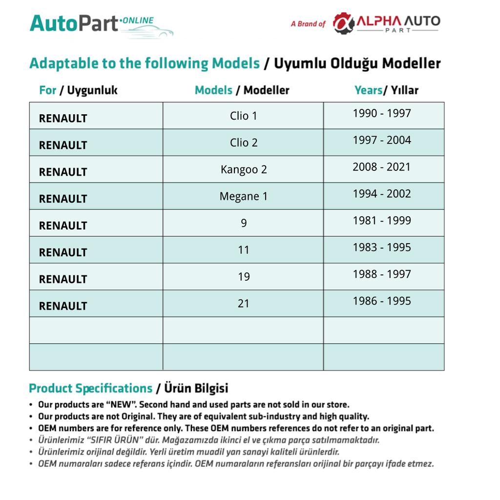 Bolt-on Sun Visor Bracket for Nissan Kubistar, Renault Kangoo 2