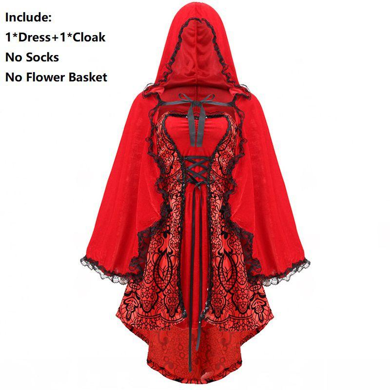 

Готические Девушки Женщины Плащ Красной Шапочки Маскарадный Костюм на Хэллоуин M