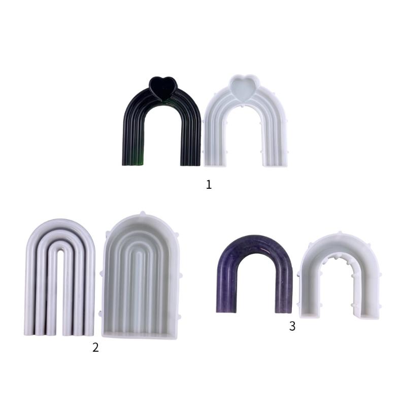 Arch Shaped Silicone Mold Handmade Scented Candle Table Ornament Mould Non-stick