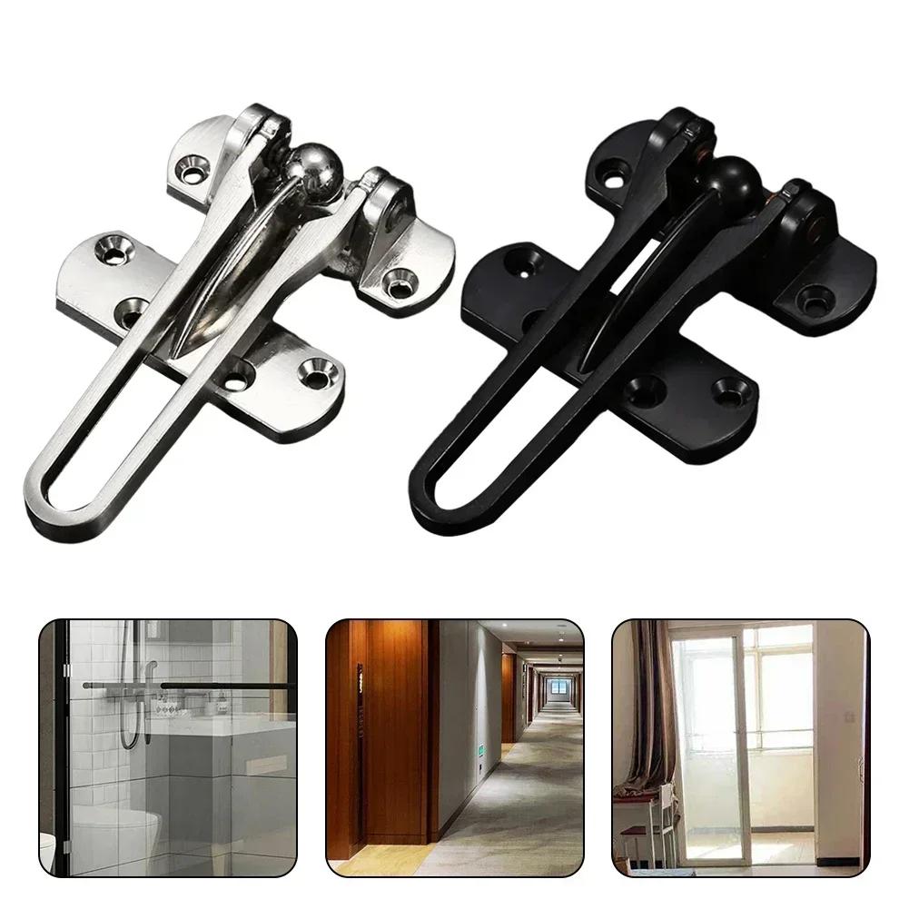 1pc Insurance Door Bolt Anti-Theft Room Bar Door Buckle Lock Stainless Steel Safety Chain Bedroom Kids Room Door Bar Lock