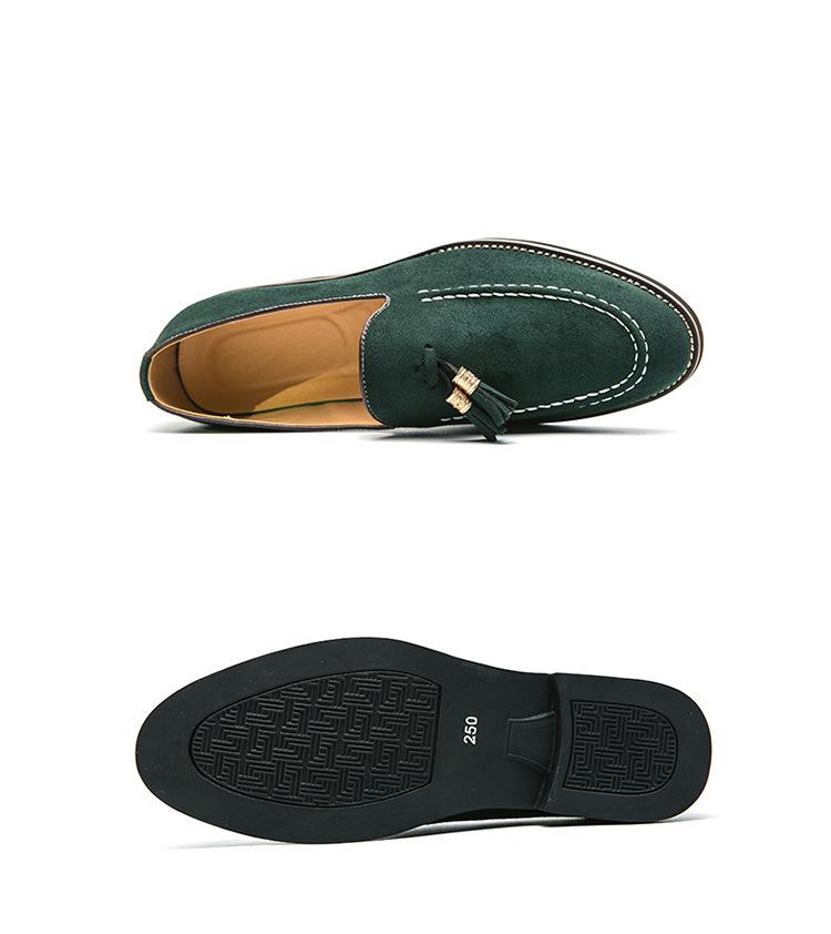 Mocassini da Uomo Taglie Forti con Nappine in Suede: Scarpe casual slip-on primavera/autunno
