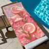 Fruit, flower and lemon pattern polyester microfiber beach towel is highly absorbent, suitable for swimming and beach outings