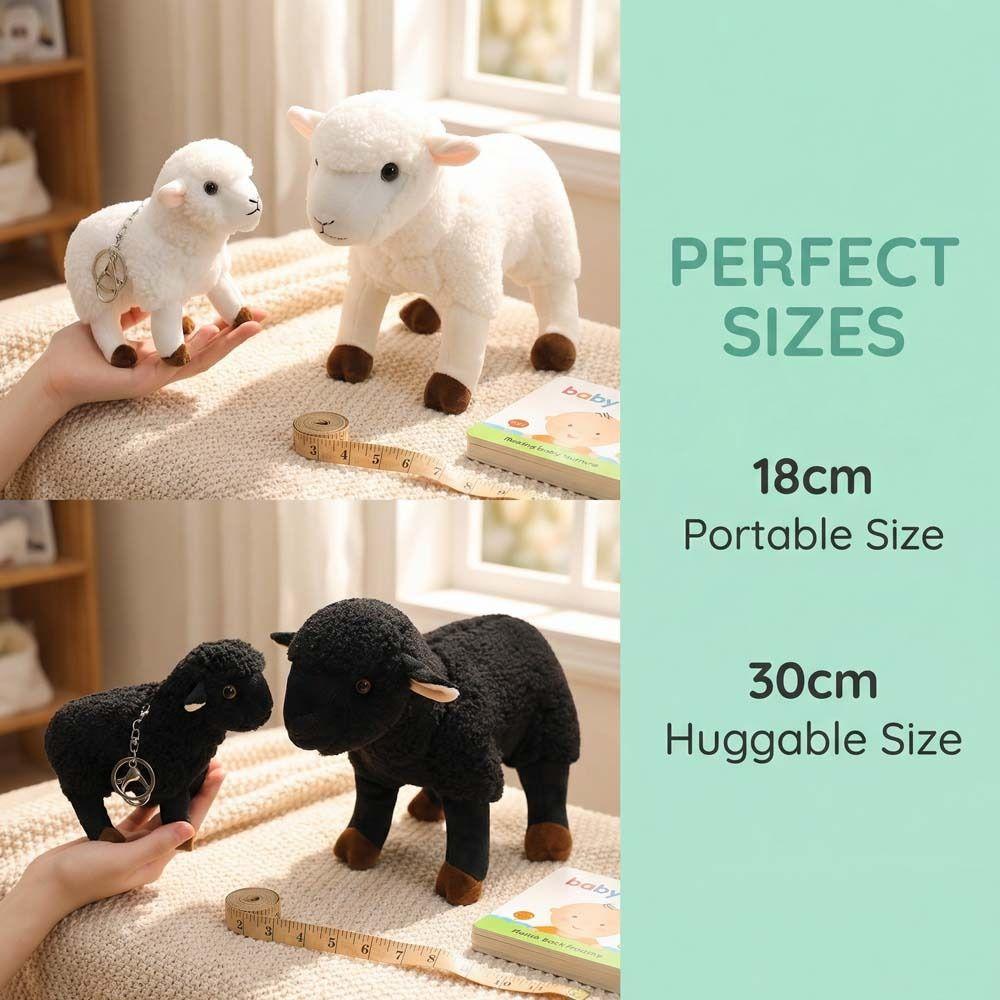 Simulation Simulation Sheep Plush Doll Stuffed Animal Sheep Plush Keychain Kids Gifts