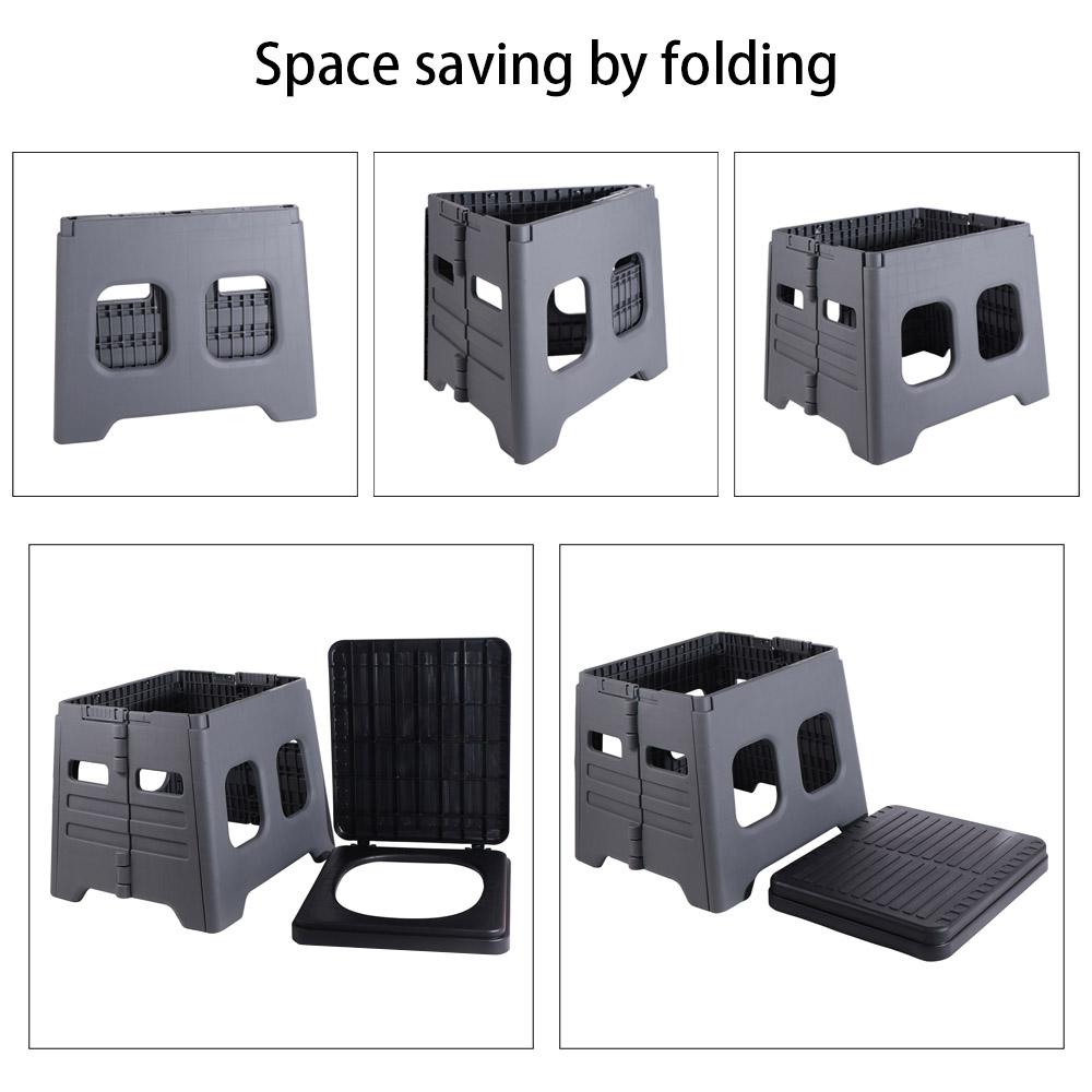 With Lid Outdoor Camp Toilet PP Folding Truck Toilet Portable Folding Toilet  Camping Travel
