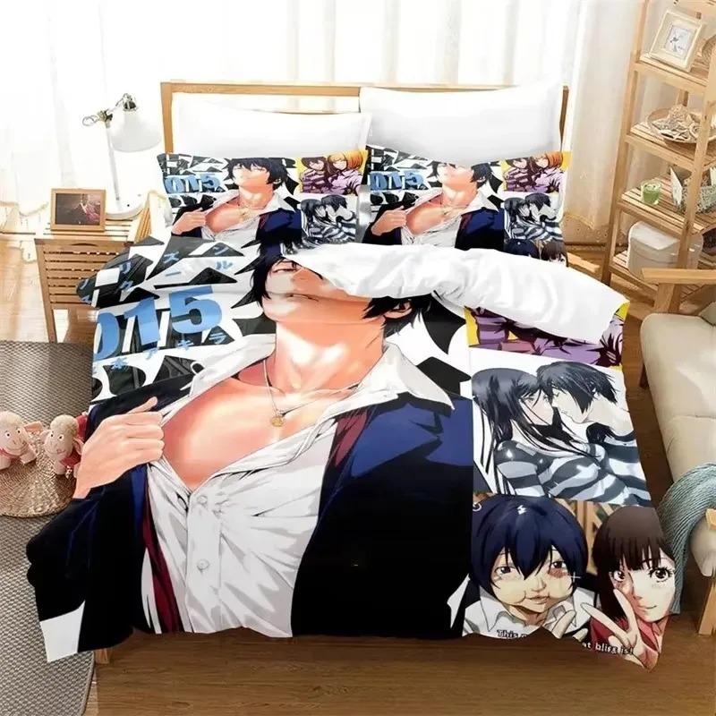 3D Print Prison Schol Anime Beding Set Bedrom Soft Modern Bedspreads Comefortable Children Kids Soft Duvet Cover Comfortable Quilt Cover And Pilowcase