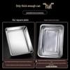 304 Stainless Steel Rectangular Food Tray with Lid