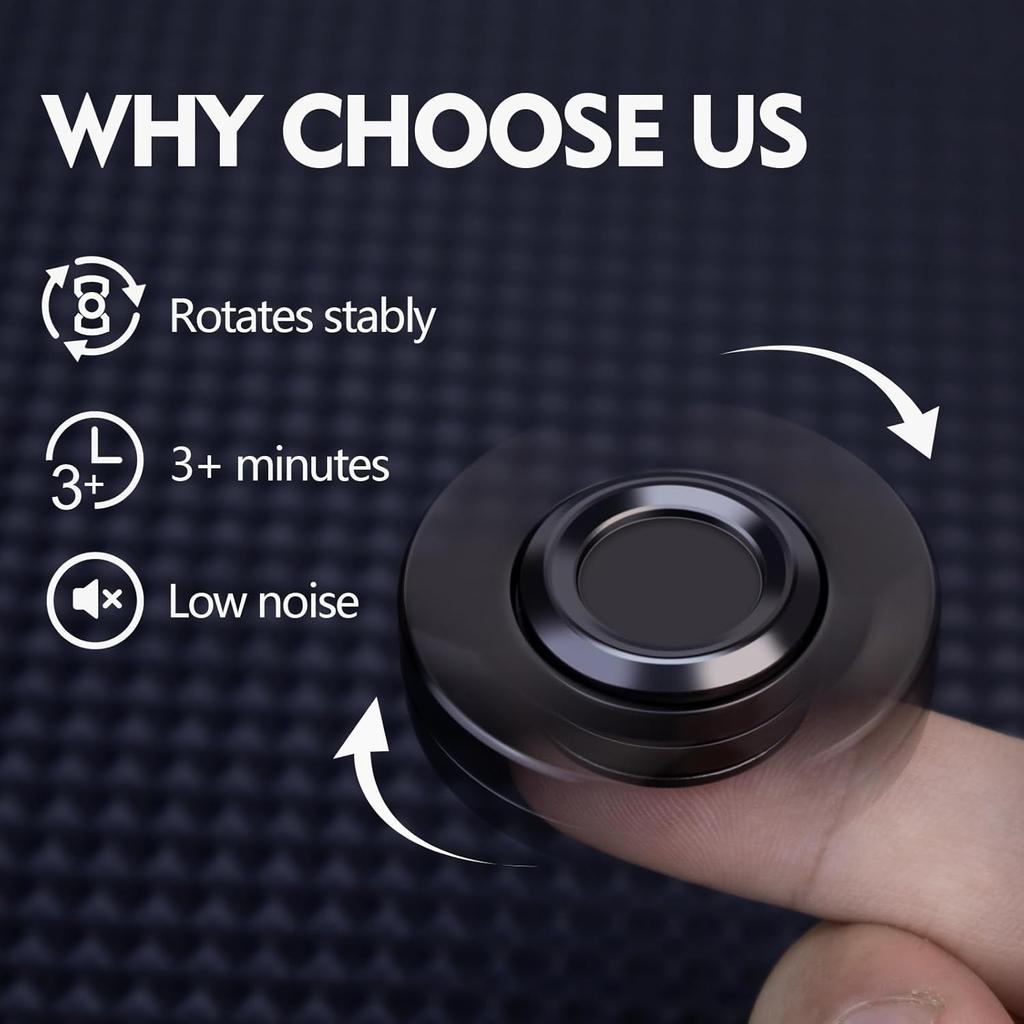 3-in-1 Fidget Toy Adult Spinner, Slider  Clicker Magnetic Stainless Steel Bearing for Stress Relief, Enhanced Focus, Good Gift