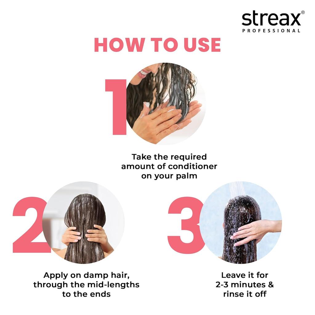 Streax Profesionální kondicionér Argan Secret pro ženy Výživa vlasů Ochrana barvy 240 g 1 kus