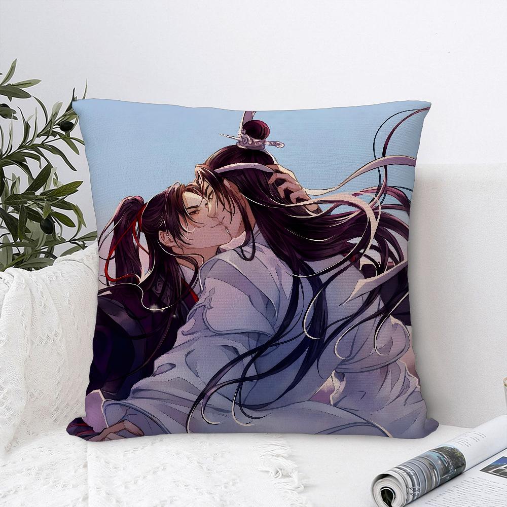 M-Mo Dao Zu Shi Anime Pillow Case Sofa Decorative Home Double-sided Print Plush Square Throw Pillow Covers Cushion Decor Cover