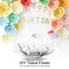 DIY Beautiful Tissue Paper Flower Decoration for Birthday Wedding Party Grey