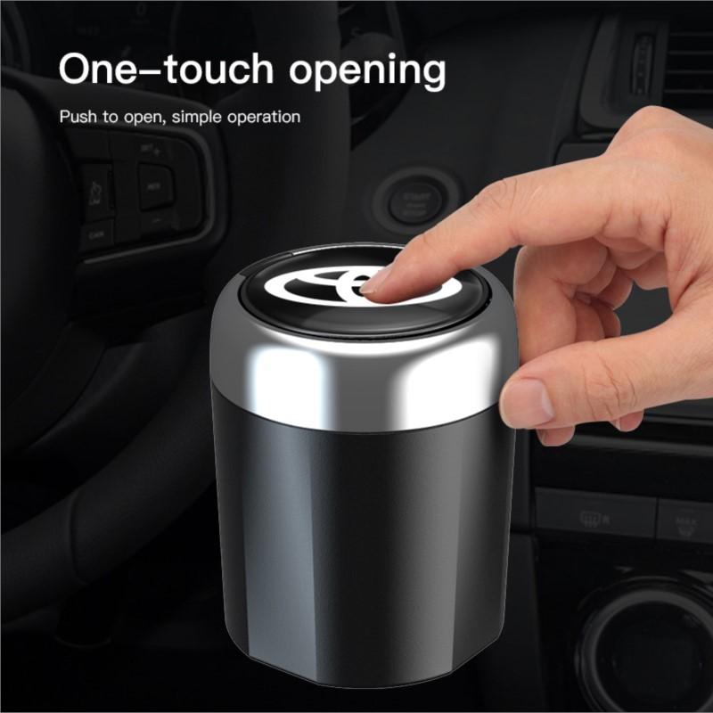Car Cigarette Ashtray Cup Portable LED Smoke Car Ashtray Smoke Remover For Toyota GRsport Hilux Aygo Yaris sticker LPTWX1