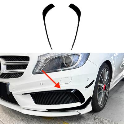 Car Front Bumper Lip Splitter Spoiler Fog Lamp Spoiler Cover Trim For Mercedes-Benz A Class W176 AMG 2013-2015 B