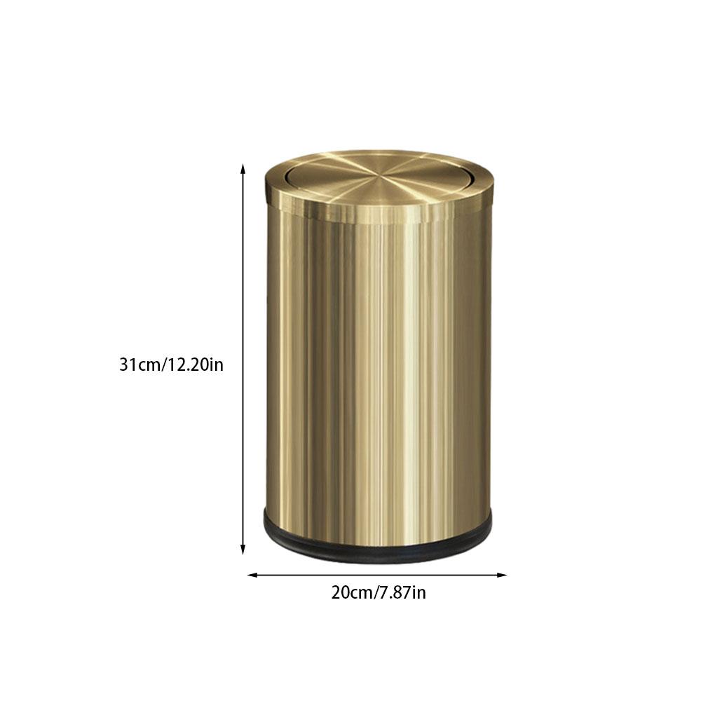 Stainless Steel Garbage Can With 9L Capacity - Durable And Rust-proof Steel Trash Trash Cans