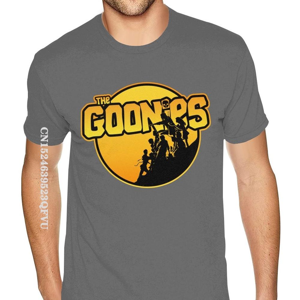 Wholesale The Goonies T-Shirt Men Men Cheap Custom England Style Tshirts Men Soft Cotton Black Crew Shirt England Style