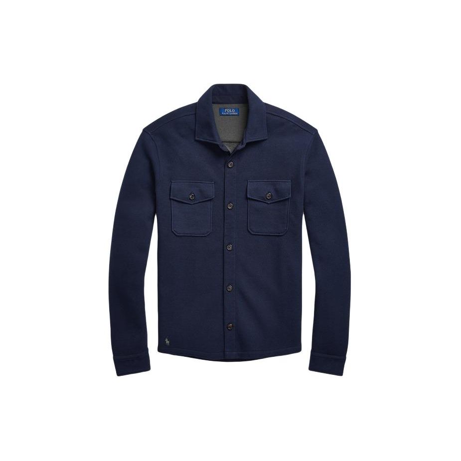 

Polo Ralph Lauren Ss24 Однотонная однобортная куртка-рубашка с длинным рукавом Мужские куртки Темно-синий MNPOWOV16823281-410 L