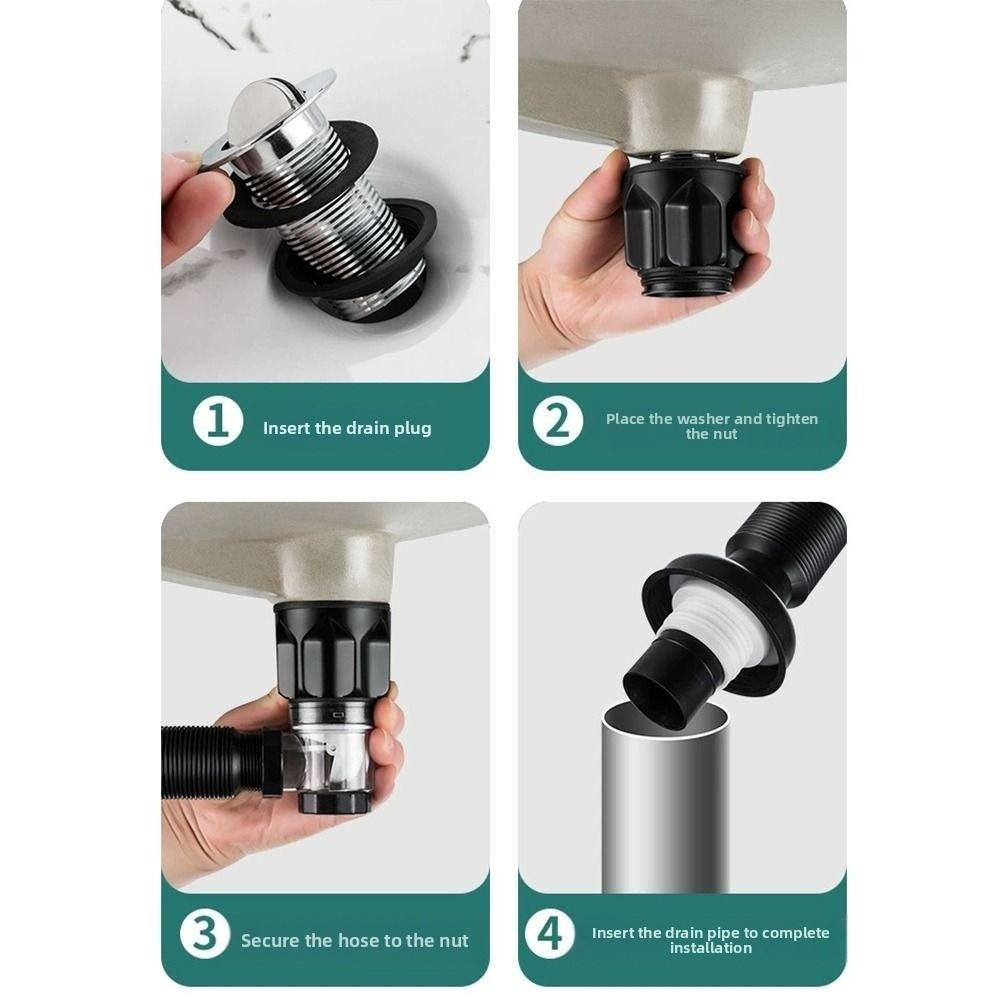 Dual-use Hand Basin Drain Stopper Anti-odor Basin Drain Hose and Accessories Gifts Basin Drain