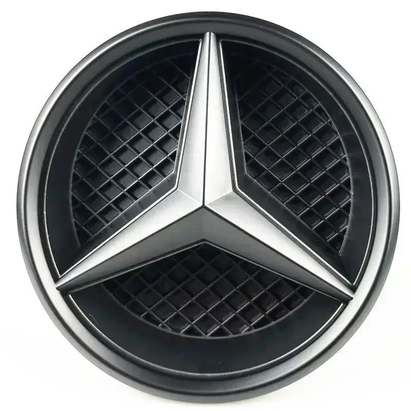 YEW1 Black & Silver Border Car Front Grille Star Emblem for Mercedes-Benz W205, C, E, ML, GL, GLA, CLA (2013-2016)