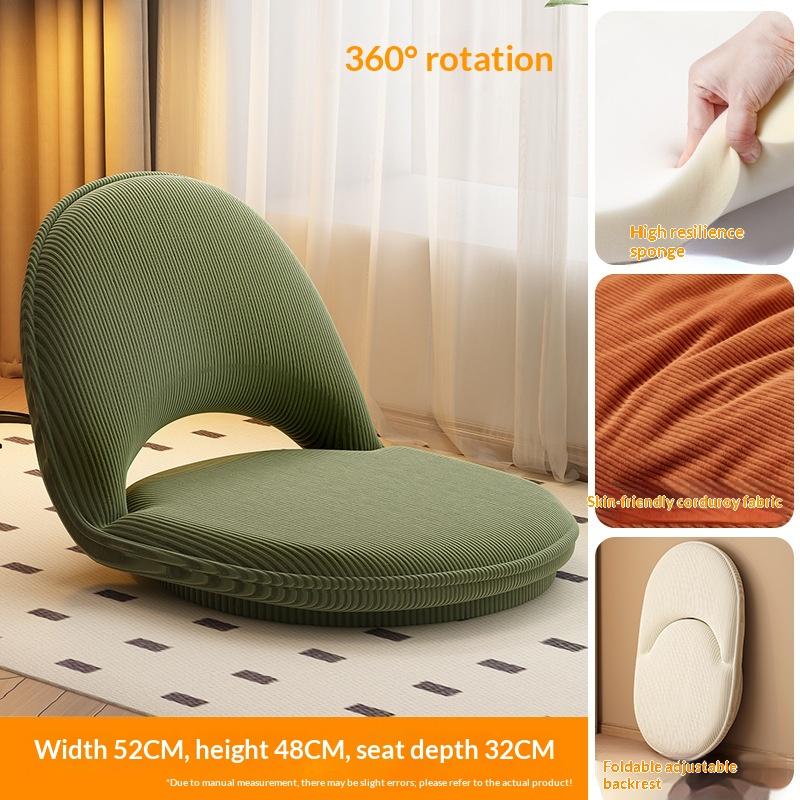 Versatile Tatami Floor Cushion Chair Foldable Lazy Sofa with Backrest for Sitting Sleeping on Bed Windowsill