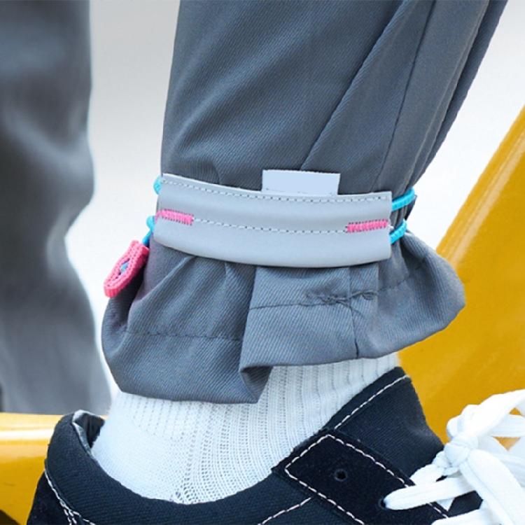 2 Stück Vielseitige Reflektierende Beinbänder Hosenbeine Binden Knöchelband Tragbare Bänder für Outdoor und Nachtläufer