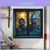 Horror Zombie Halloween Fake Window Pattern Wall Pasting Decorative Sticker