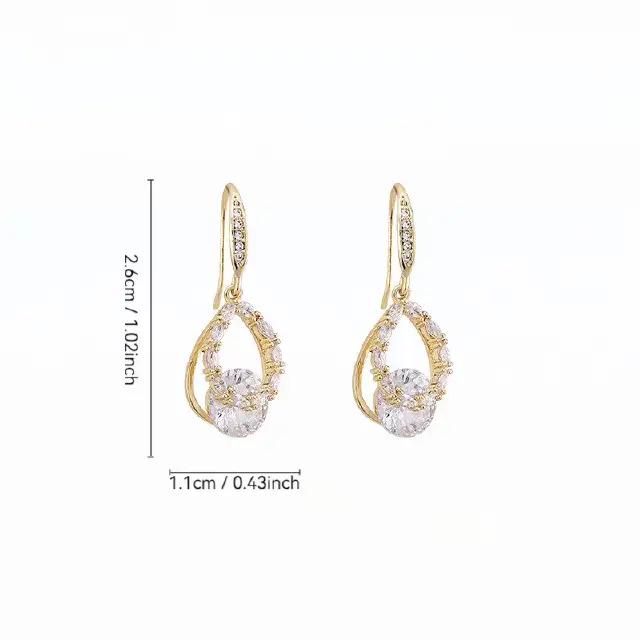 Koreańskie Kolczyki Wiszące w Kształcie Kropli Wody dla Kobiet