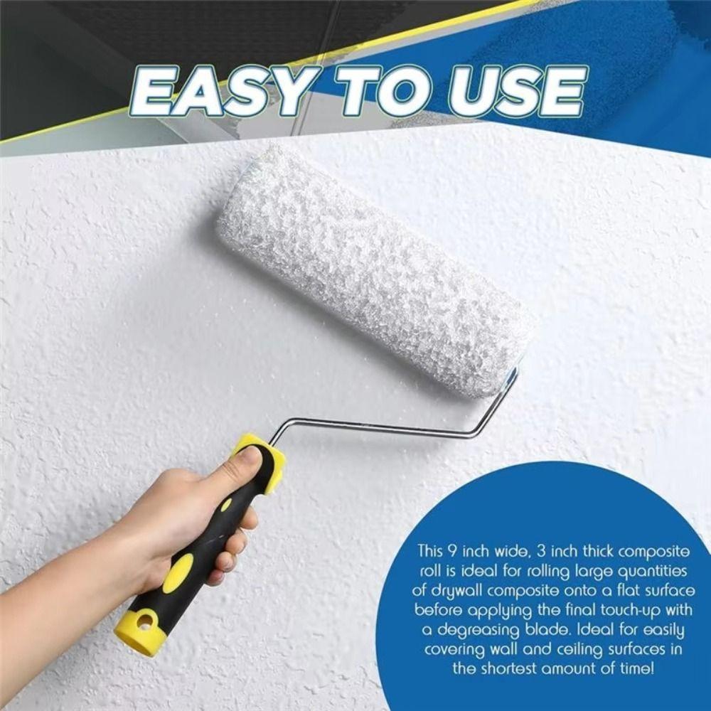 Smooth Plastering Painting Roller Set Comfortable Handle Compound Roller Texture Roller Homeowners