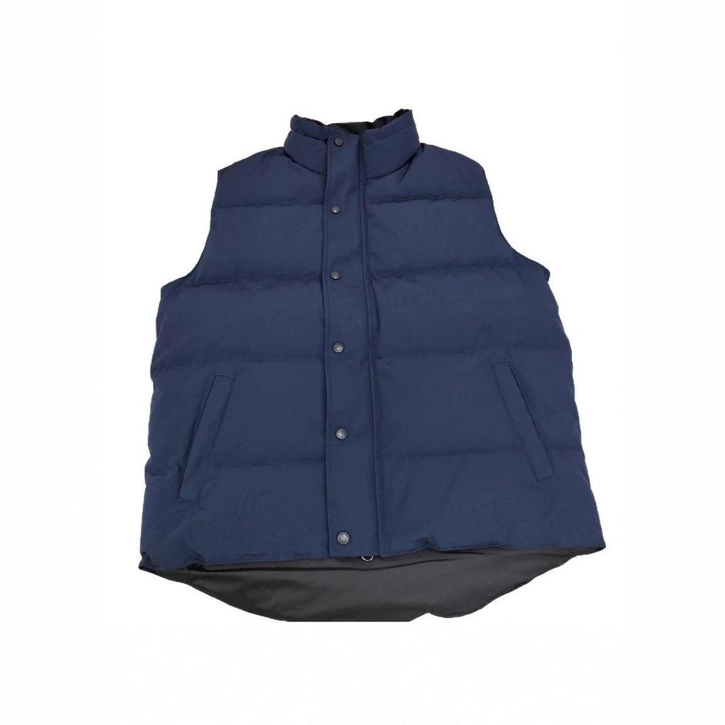 Unisex Black Label Stand Collar Down Vest - Warm, Thickened, Sleeveless, Short Gilet for Autumn/Winter.