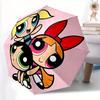 1 stuks Powerpuff Girls Automatische Paraplu - 8-Ribs Opvouwbaar Ontwerp, Buitenavonturen en Familiefeesten, Duurzaam Parapludoek y250827111