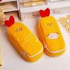 Cartoon Furry Shrimp Pencil Case Large Compartment Plush Pencil Pouches Zippered Closure For Offices School Travel Use