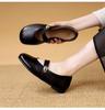 Soft-soled Mary Jane Small Leather Shoes for Women's 2025 Autumn New Popular Retro Single Shoes Versatile Flat-soled Shallow-mouth Beanie Shoes