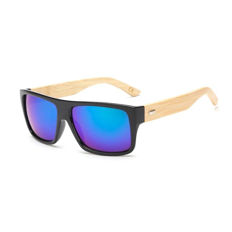 Classic Bamboo Wood Climbing Sunglasses Brand Design Men Women Coating Mirror Glasses Retro Glasses Shades Gafas De Sol UV400