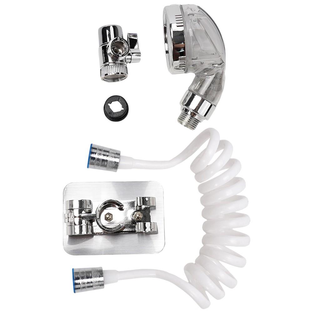 Washbasin Shower Faucet Set Attachment External Faucet Sprayer Handheld ABS Diverter
