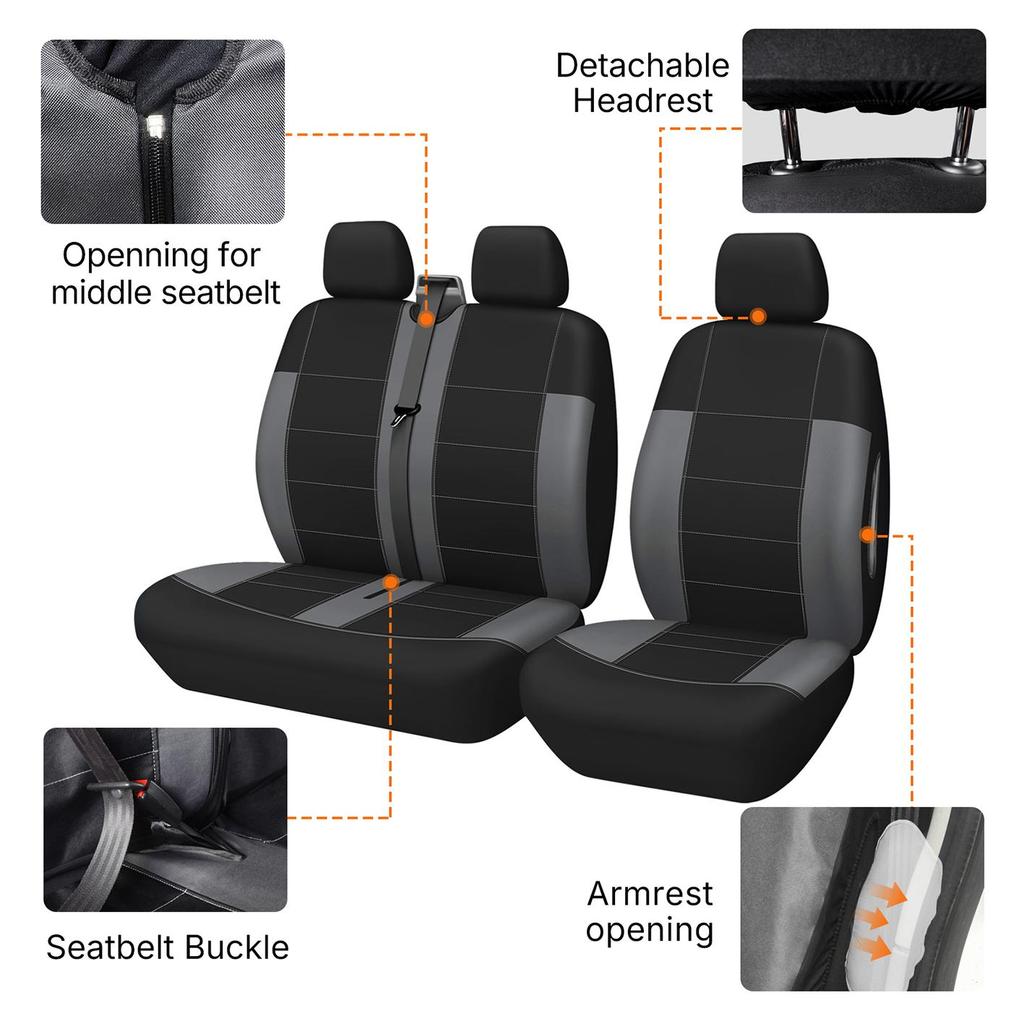 Universal Car Seat Covers High Quality Fabric Seat Protector for Driver & Passenger Seats