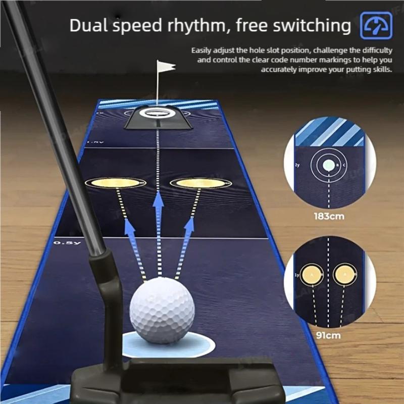 Indoor Golf Putting Mat Portable Multifunction Anti Islip Professional Putter Trainer for Park Lawn Garden Office Golfer