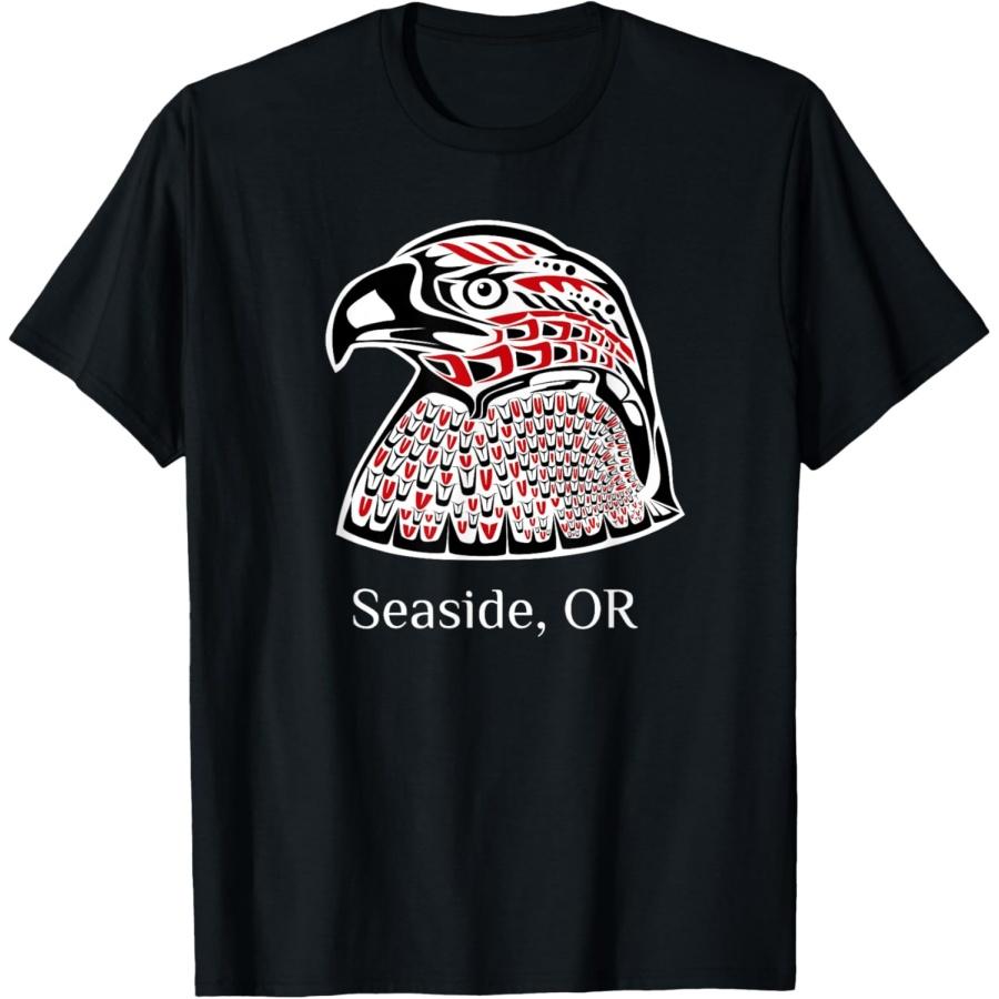 

Native American Indian Eagle Seaside Oregon T-Shirt XXXXXL чорний