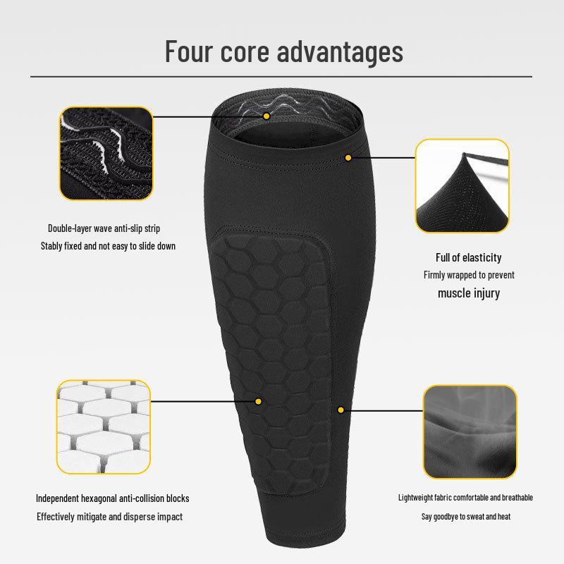 Κάλτσες Μανίκια Κυψελωτές για Νέους: Αντικρουστική, Αντιολισθητική, Διαπνέουσα Προστασία Ποδιών για Ποδόσφαιρο, Μπάσκετ και Ποδηλασία.