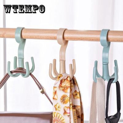 1/3 pezzi Portasciugamani girevole a 360° con 4 ganci in plastica per borse, cappelli, vestiti, cravatte, organizer per mensole, cinture, appendiabiti per armadio.