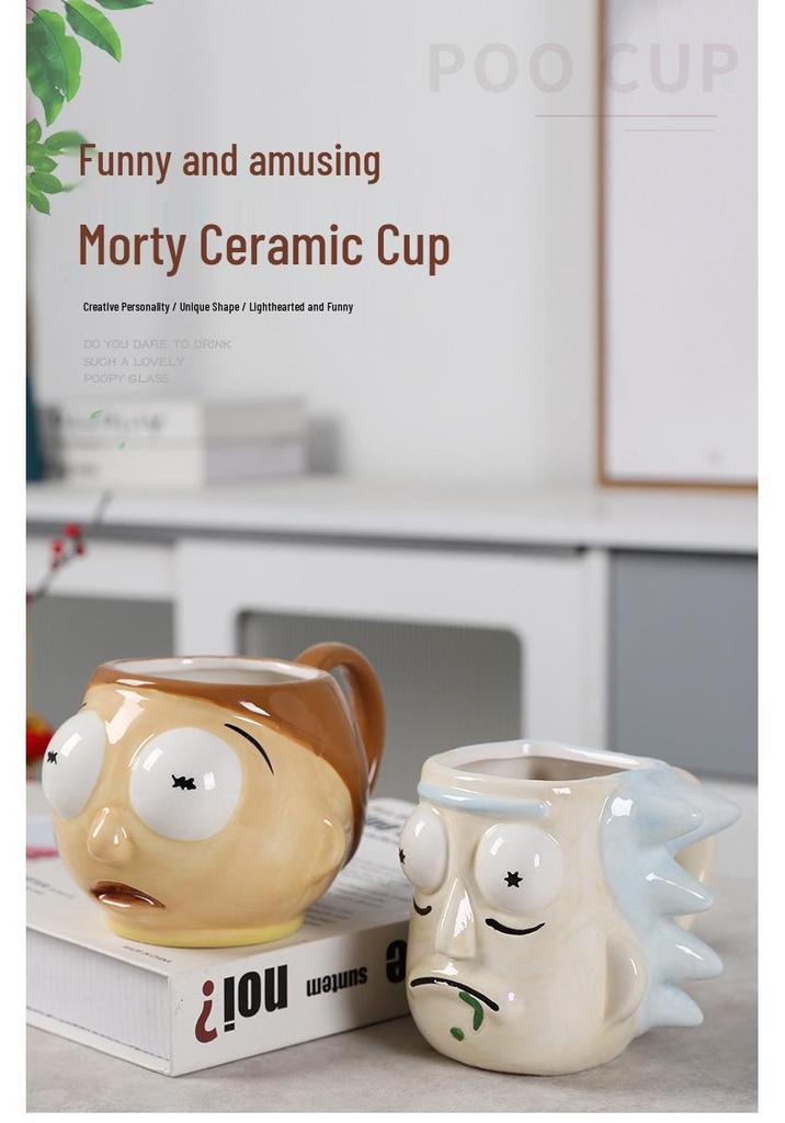 Rick and Morty 3D Cartoon Ceramic Coffee Mug for Kids