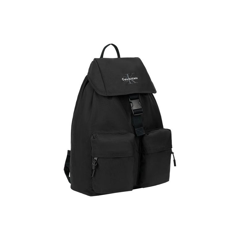 Calvin Klein Casual Travel Large Capacity Embroidered Fabric Backpack Men backpack Space-Black 4D3270G-UB1