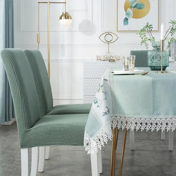 Жаккардовый чехол на стул, эластичный чехол на стул, эластичный чехол, чехол для сиденья, защита от пыли, украшение стула, столовая, свадьба, вечеринка
