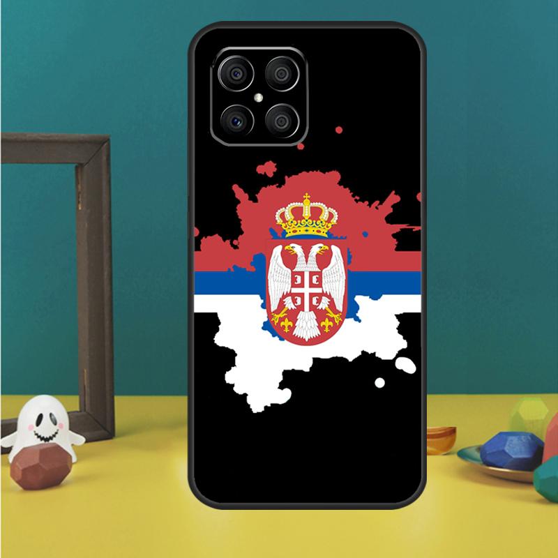 Serbia Flag For Huawei P50 Pro P40 P30 P20 Lite Nova 9 5T P Smart 2021 Case For Honor X8 X7 X9 50