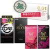 5 boxes trial set Sagami Original Skin Glamorous Gex Zone Rubber Clover original sticker included (ZONE, 0.01, Premium, Butterfly)