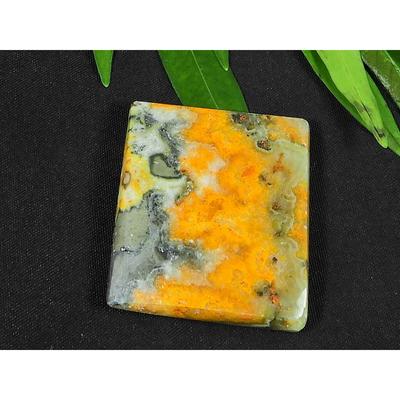 Natural Yellow Bumblebee Jasper 28X31MM Octagon Cabochon Loose Gemstone 58Cts SK-3708